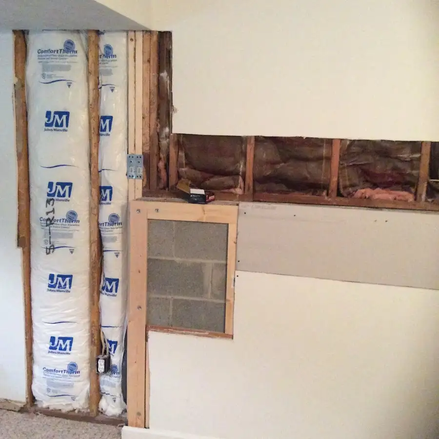 Wall insulation replacement during Odor Removal & Deodorization in Surfside